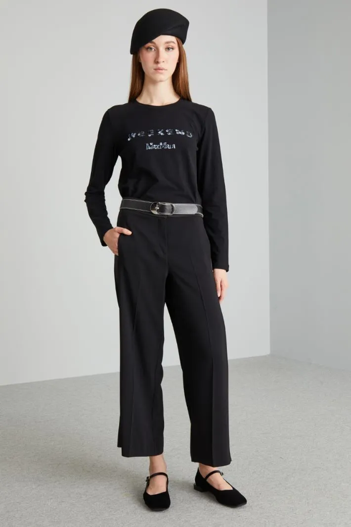 Pantaloni in enver satin