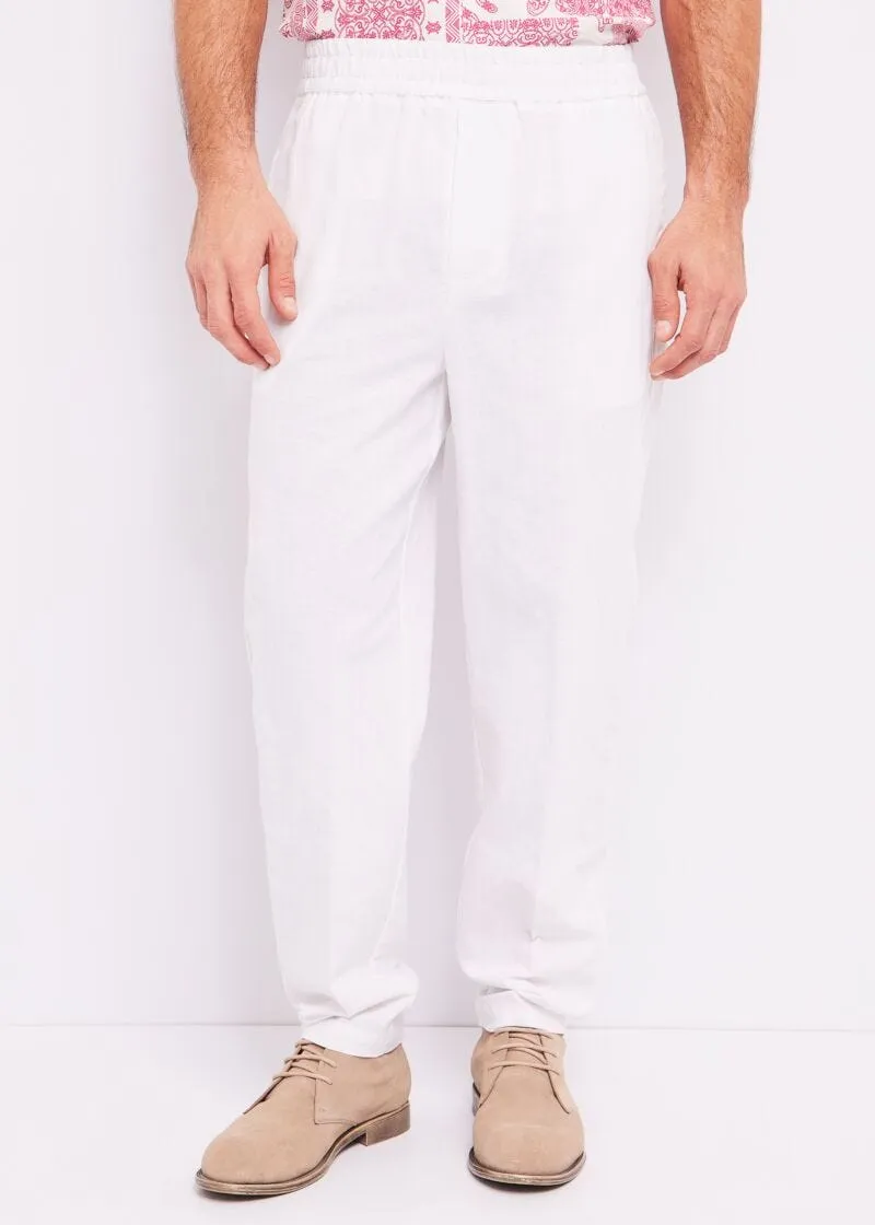 Pantaloni in lino e cotone