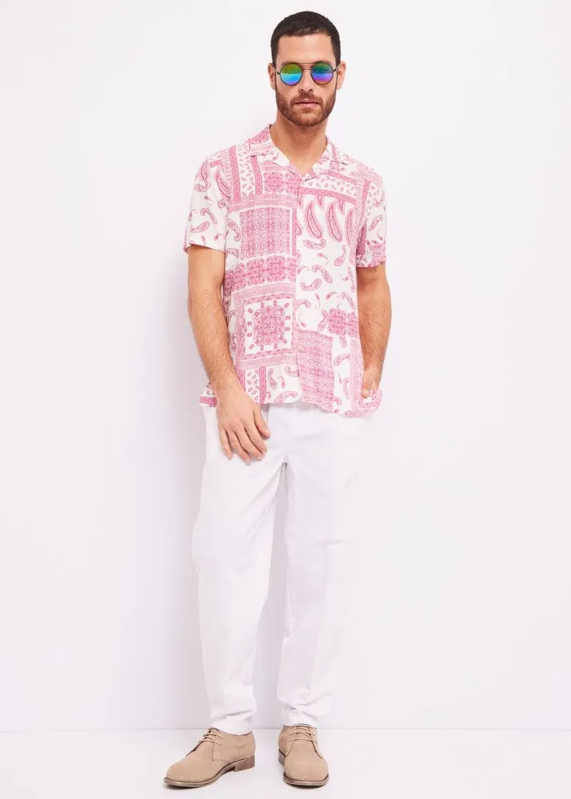 Pantaloni in lino e cotone
