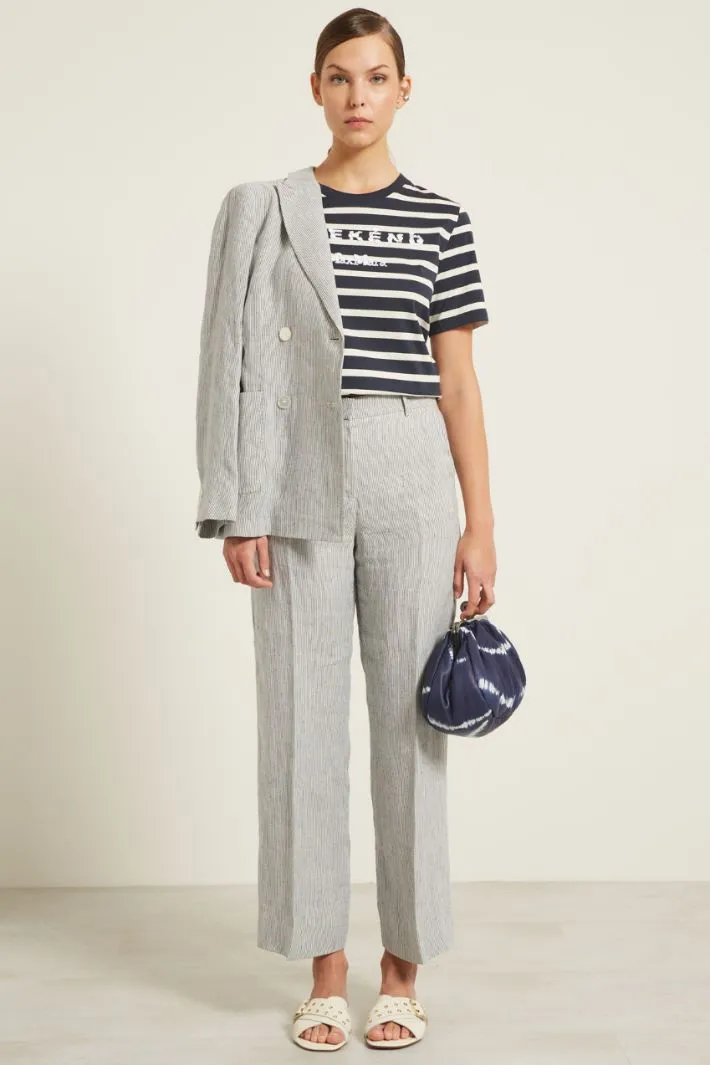 Pantaloni in stuoia di lino