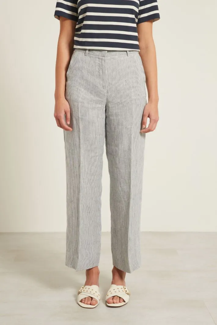 Pantaloni in stuoia di lino