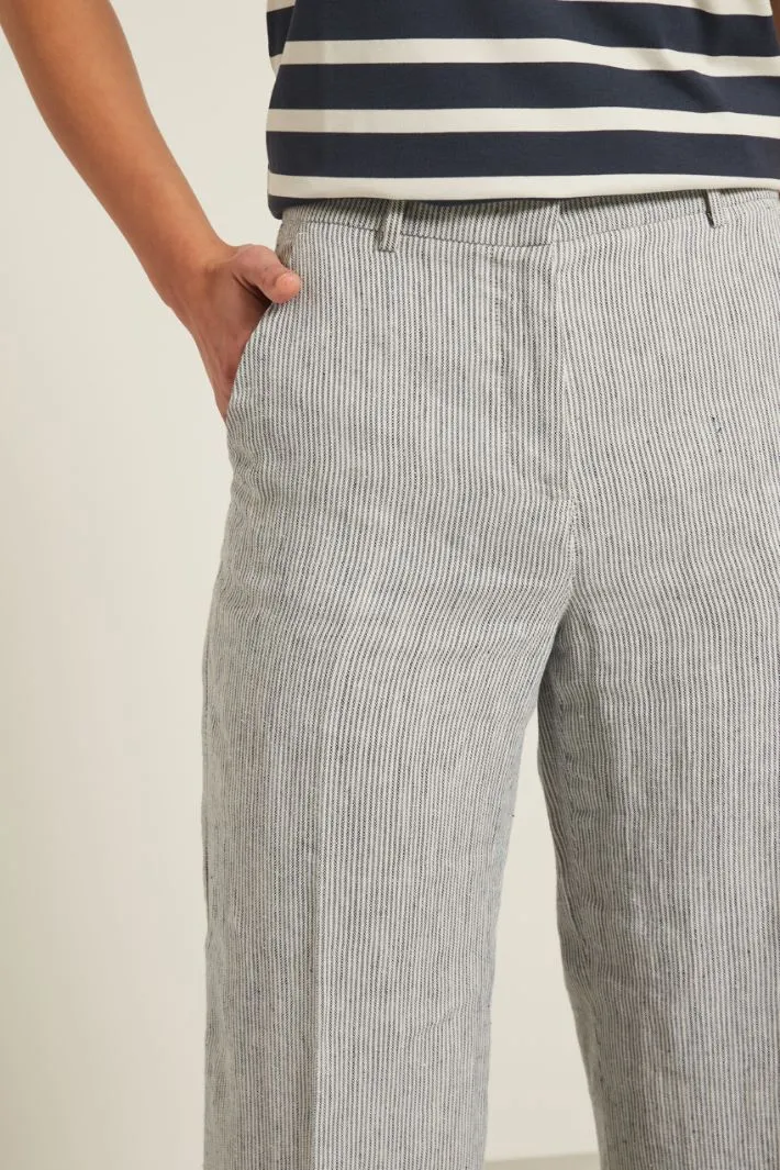 Pantaloni in stuoia di lino