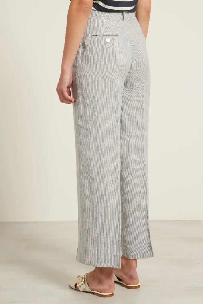 Pantaloni in stuoia di lino