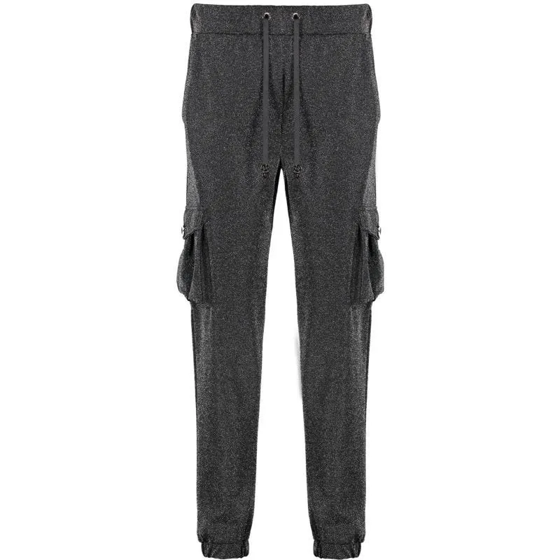 Pantaloni jogging in lurex