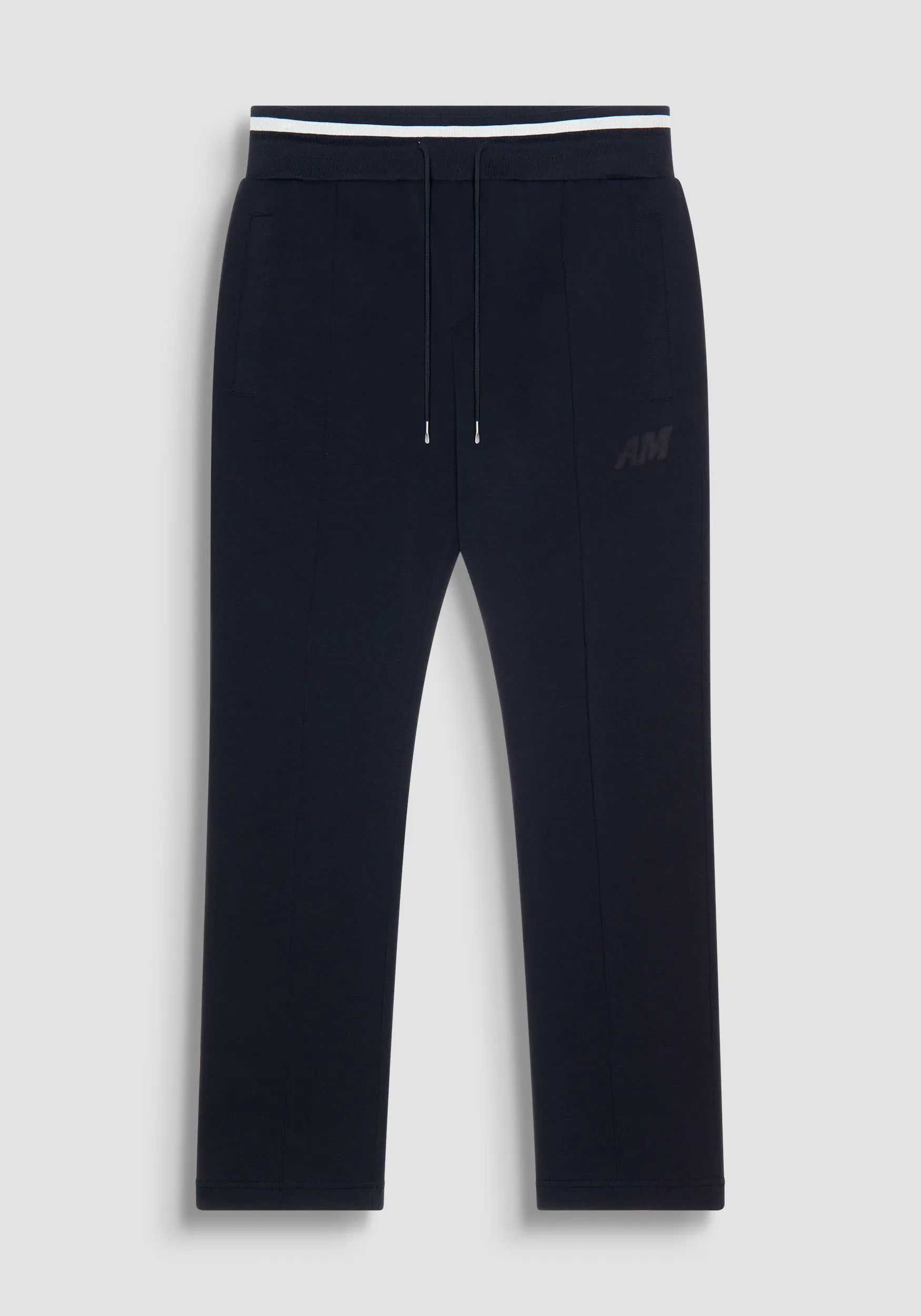 PANTALONI REGULAR FIT IN MISTO COTONE CON PATCH LOGATO
