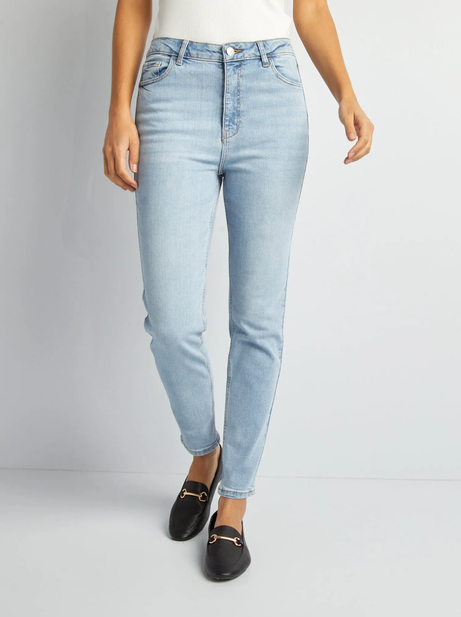 Pantaloni slim in denim 30L - blu