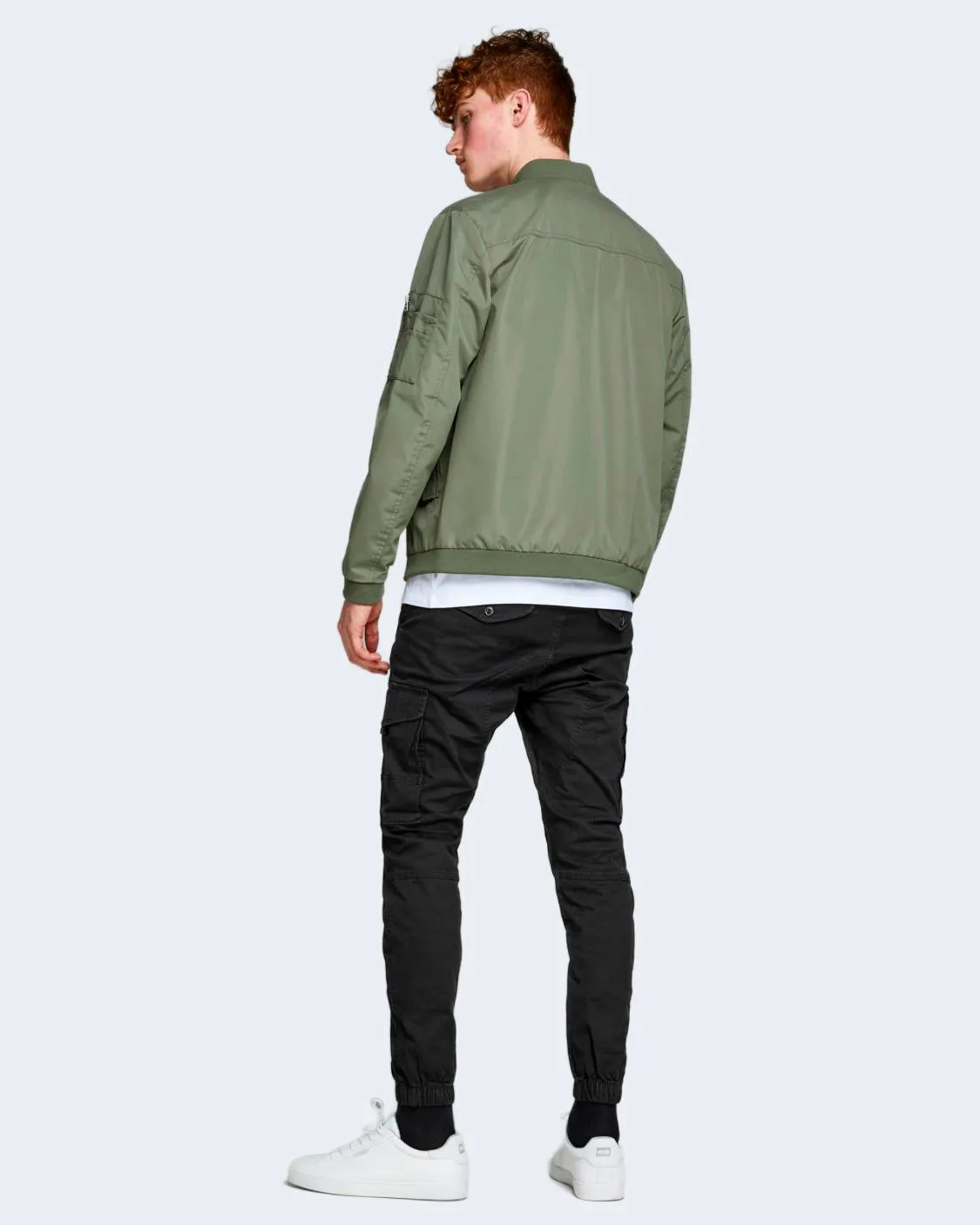 Pantaloni slim Jack Jones JPSTPAUL JJFLAKE CARGO NOOS Nero