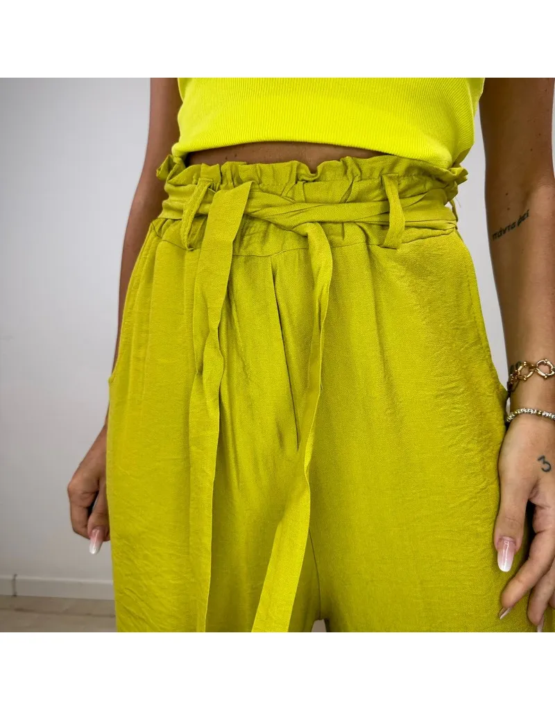 PANTALONI TECLA GIALLO