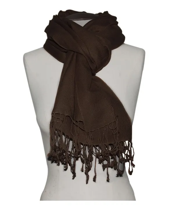 Pashmina extra morbida in cashmere Cioccolato