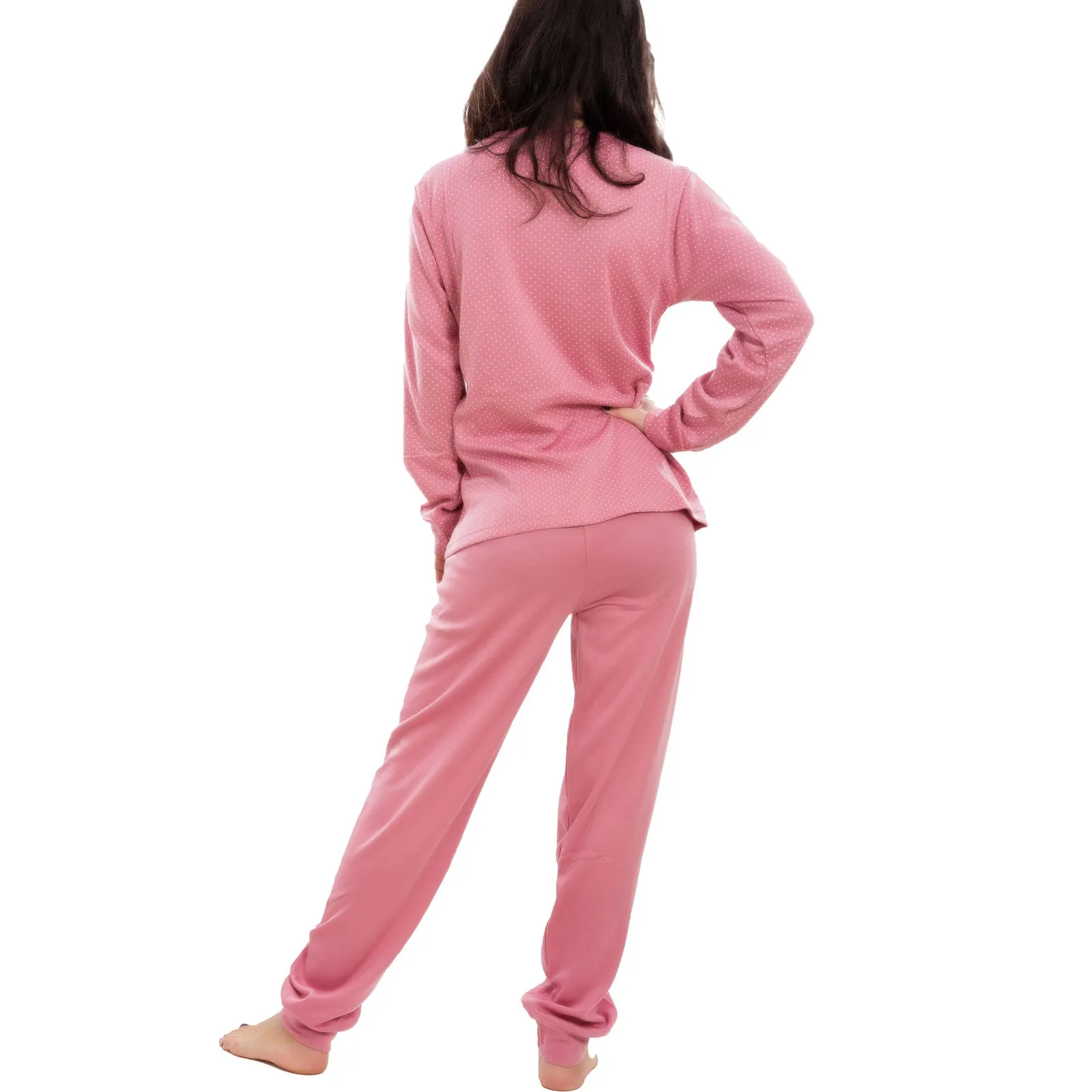 Pigiama Donna Intimo Felpato Pantaloni Be-8855