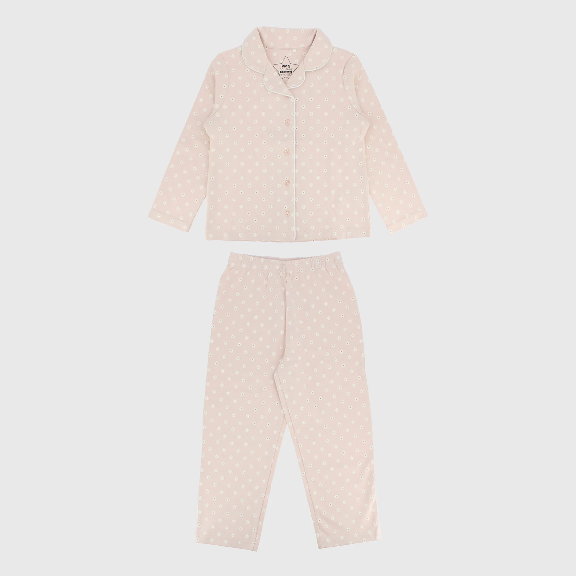 Pigiama in caldo cotone da bambina, ROSA            