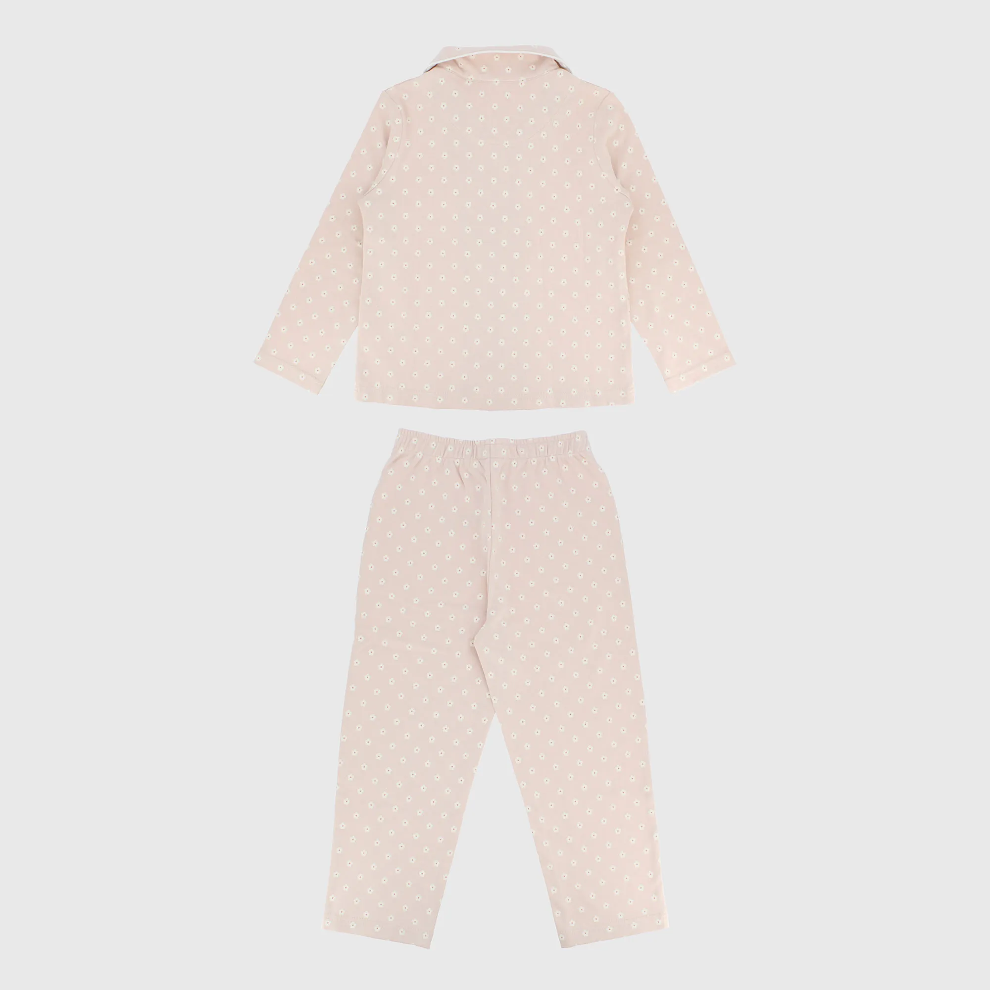 Pigiama in caldo cotone da bambina, ROSA            