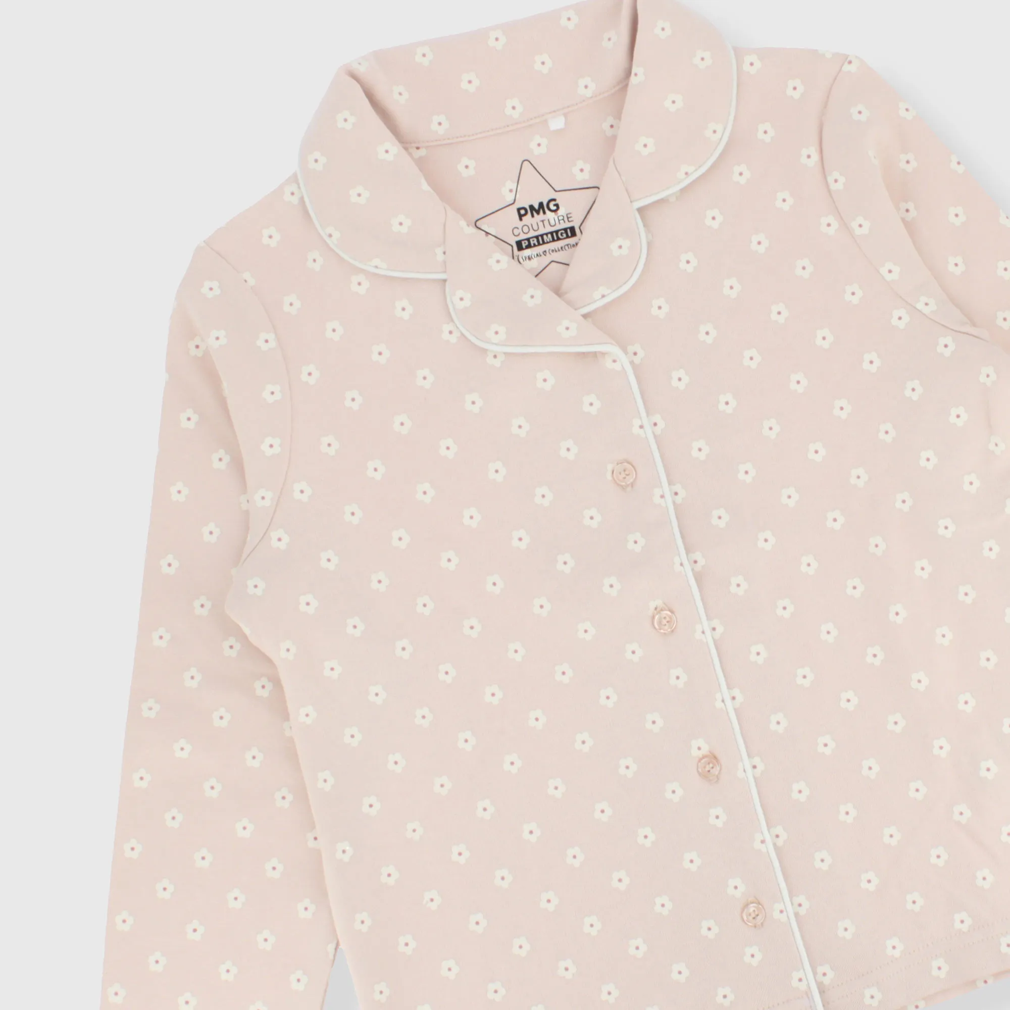 Pigiama in caldo cotone da bambina, ROSA            