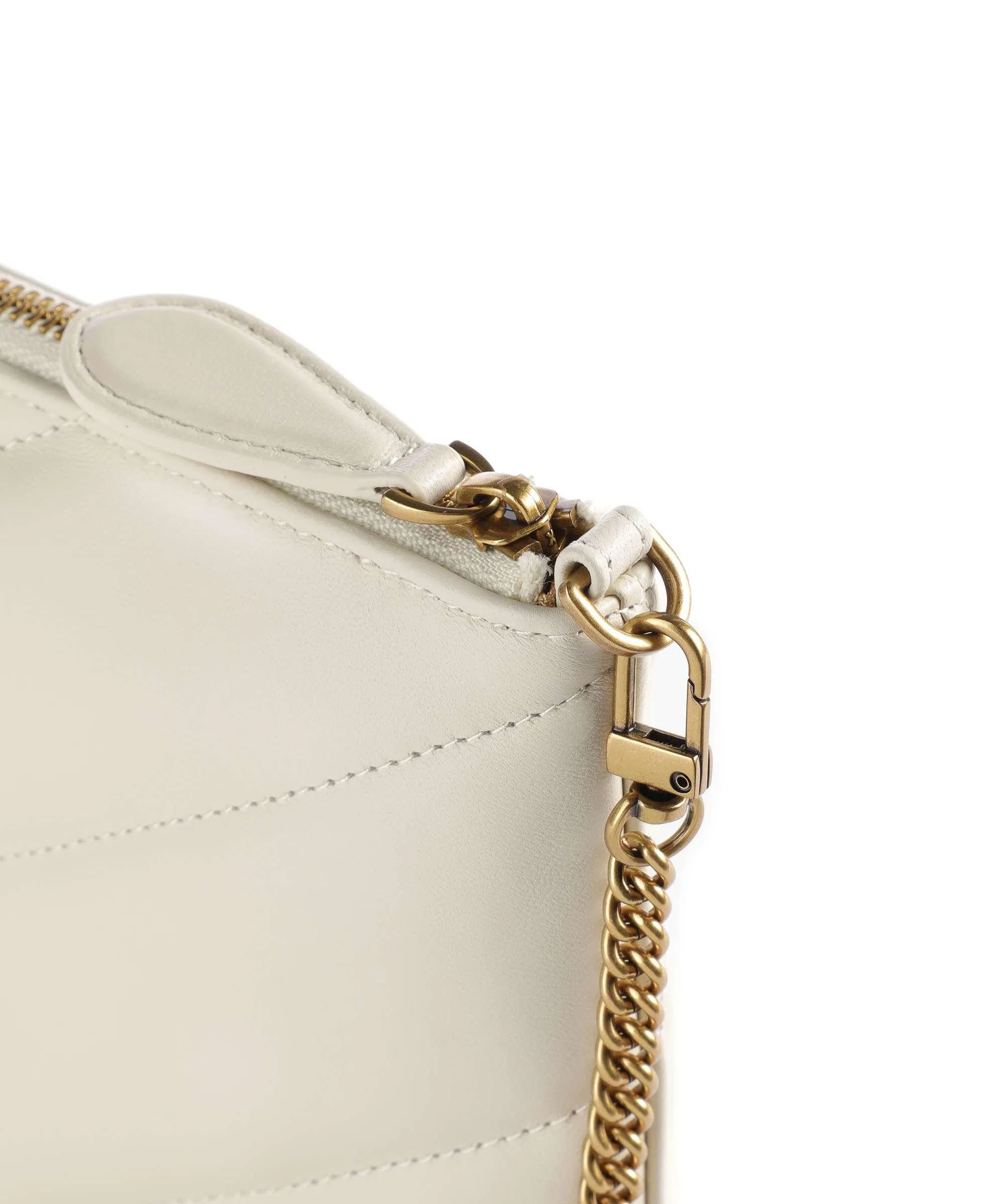  Pinko Flat Borsa a tracolla pelle di pecora avorio  