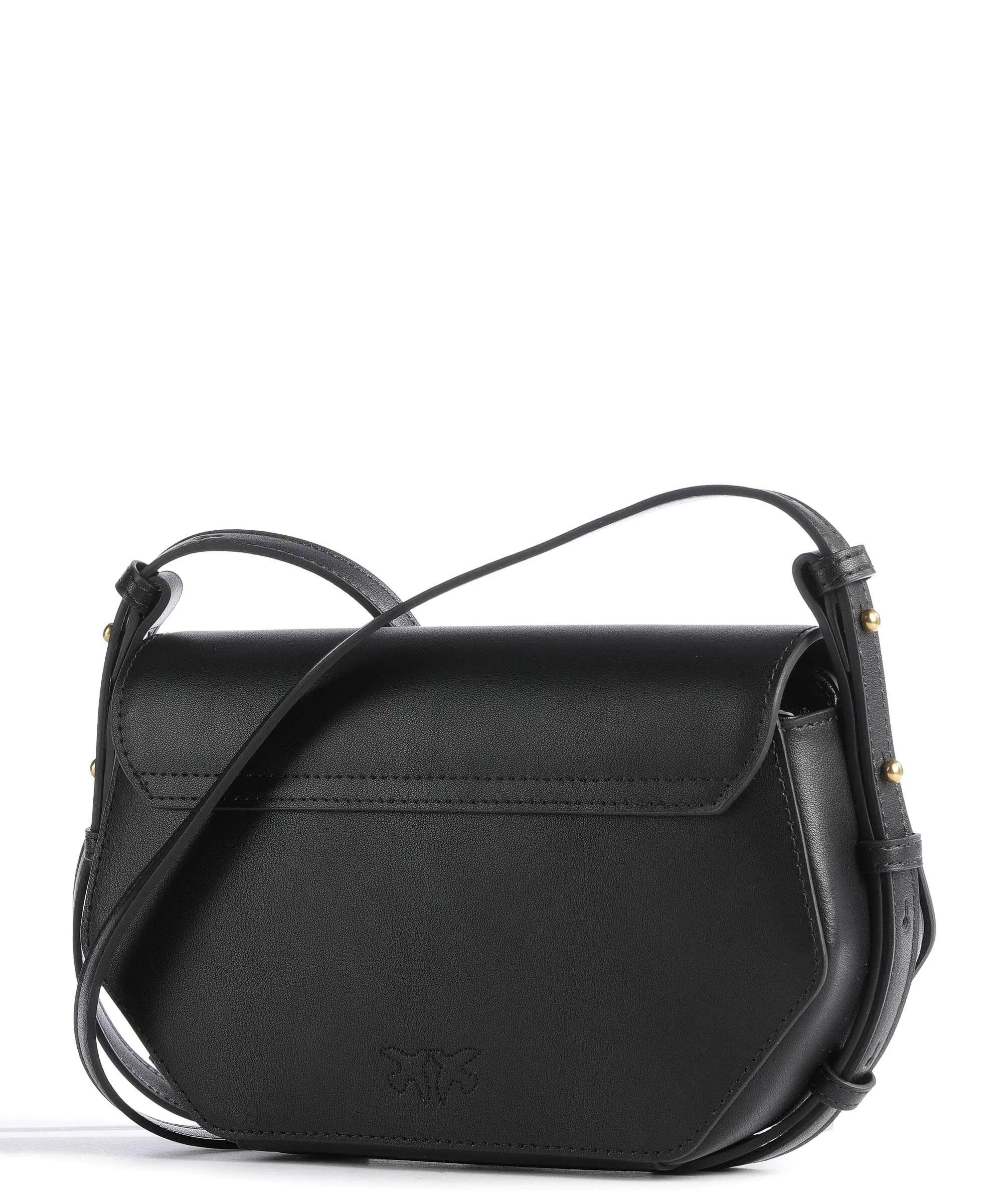  Pinko Love Click Mini Borsa a tracolla pelle a grana fine nero  