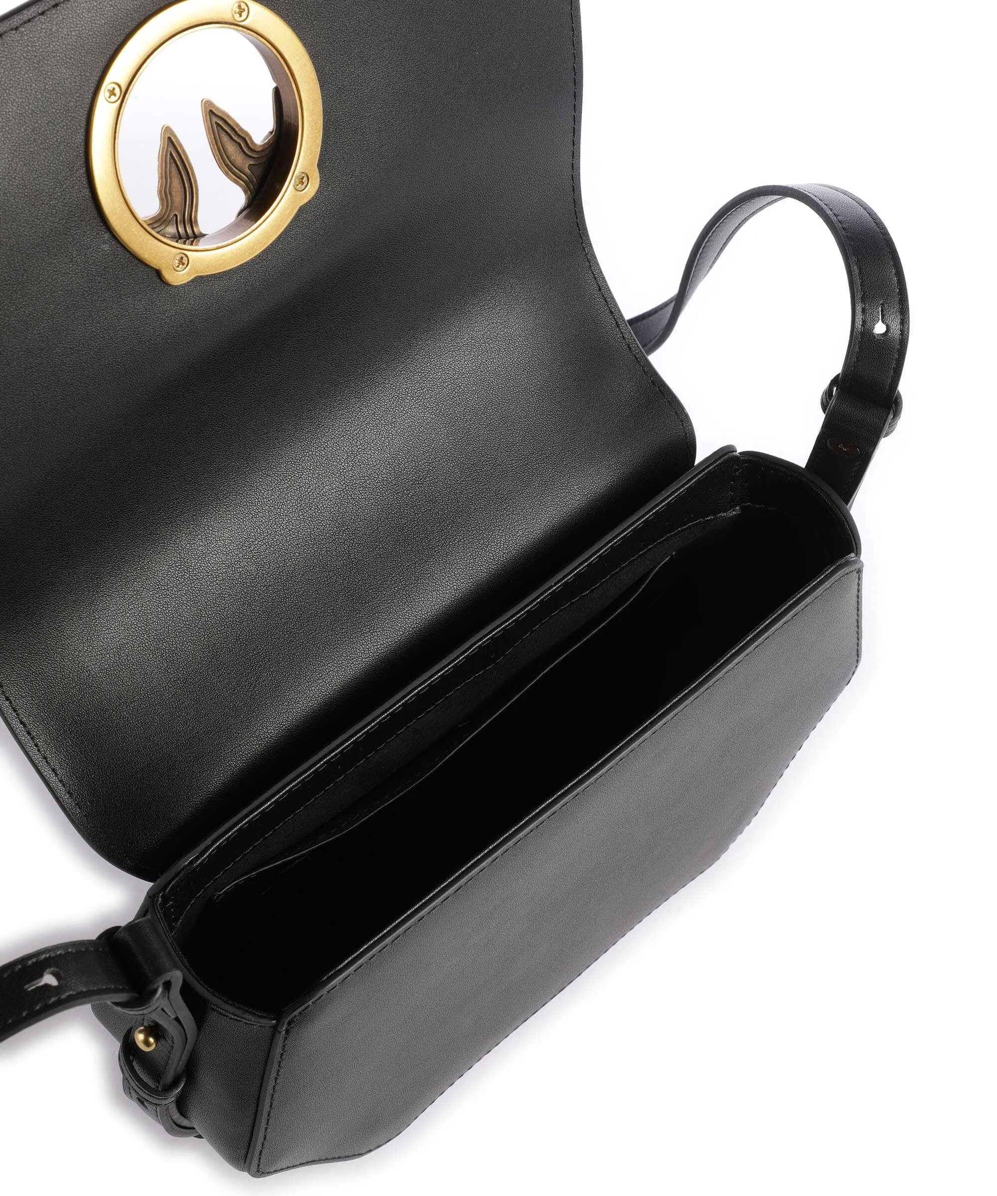  Pinko Love Click Mini Borsa a tracolla pelle a grana fine nero  