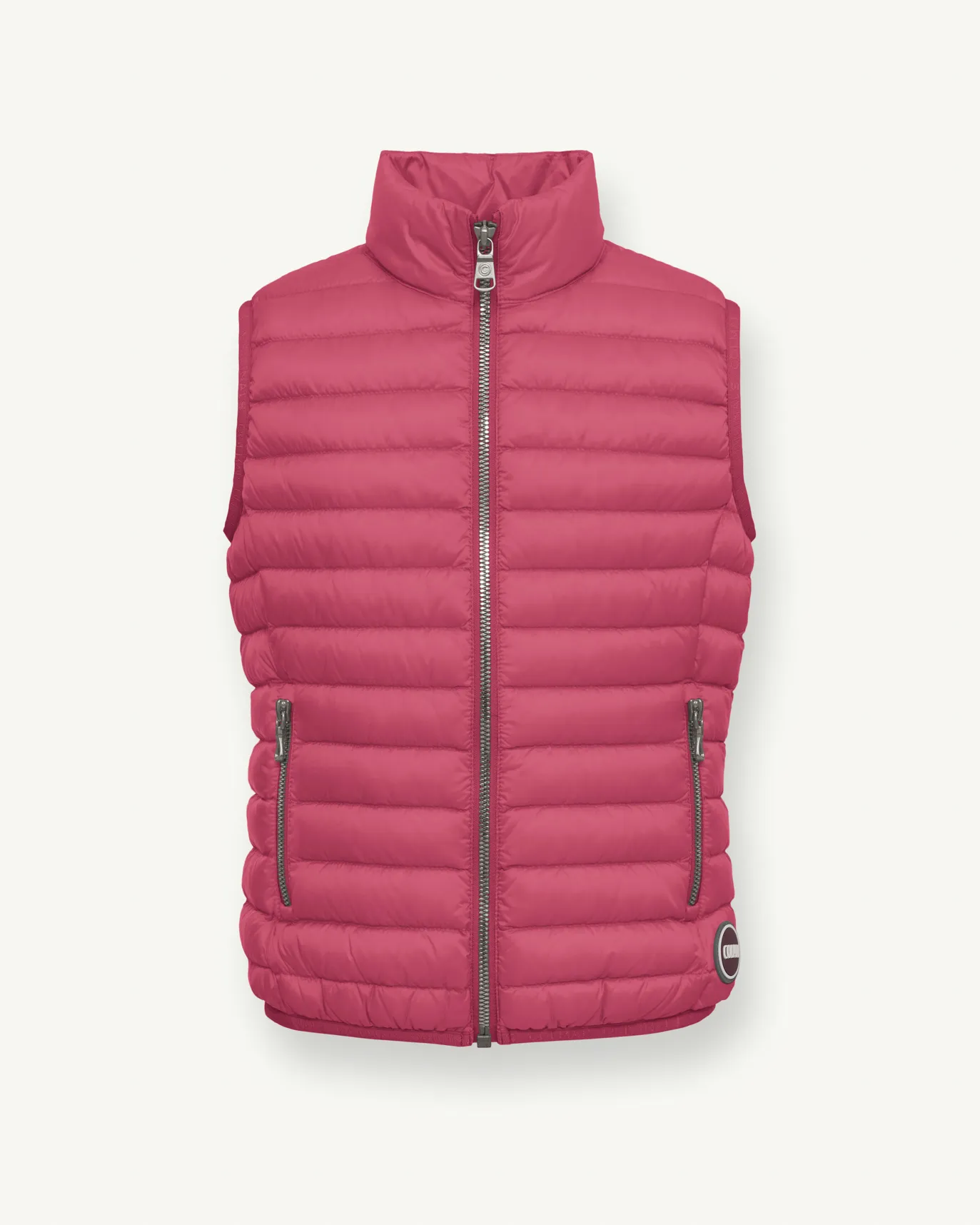Piumino gilet fucsia a collo alto 8-10 anni