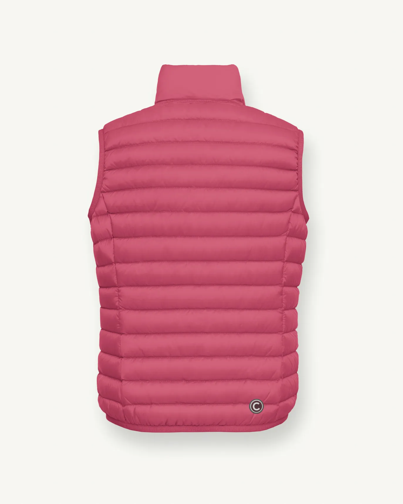 Piumino gilet fucsia a collo alto 8-10 anni