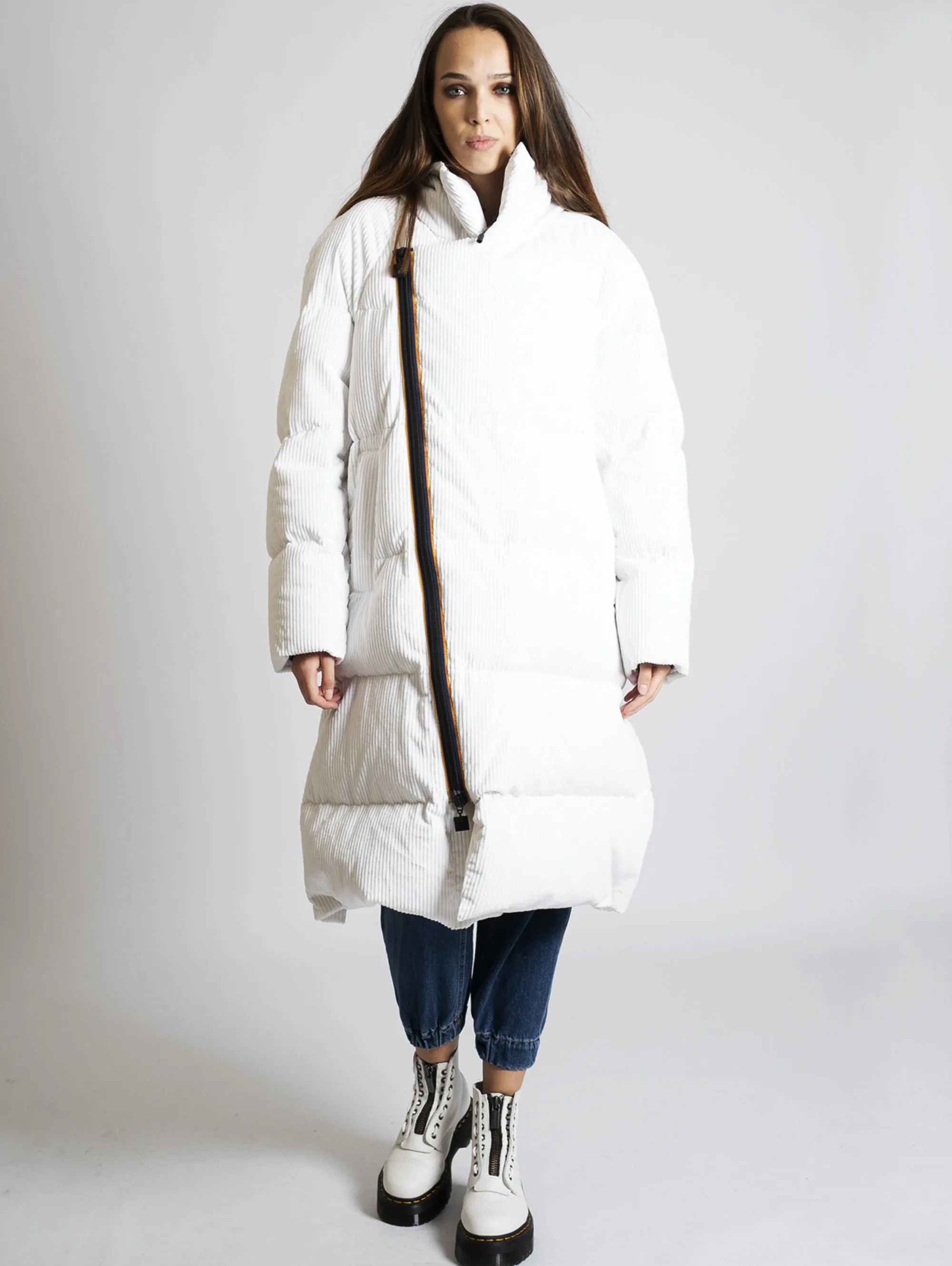 Piumino in Velluto Bianco