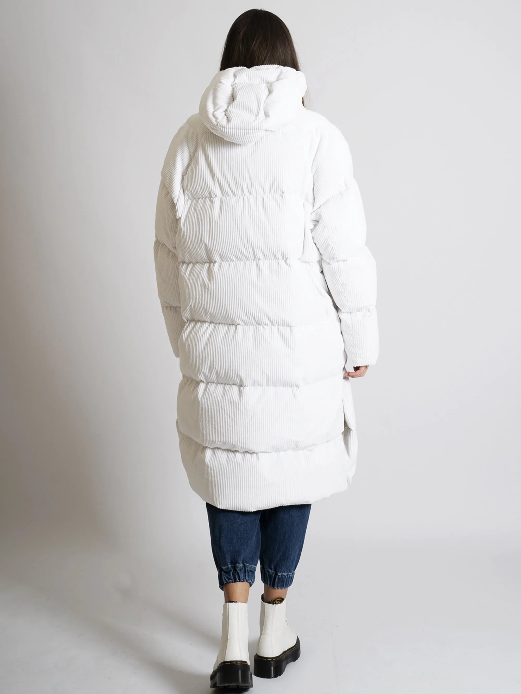 Piumino in Velluto Bianco