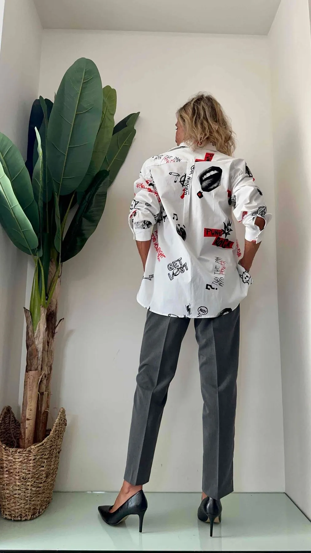 PLEASE - C01QCAR000 - CAMICIA COTONE STAMPA ROCK