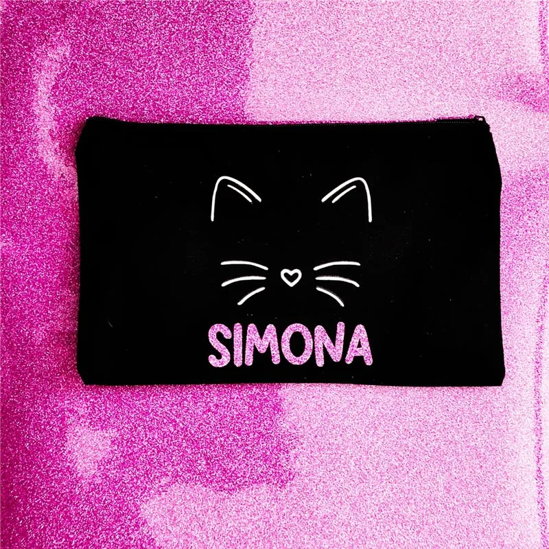Pochette personalizzata con gatto stilizzato