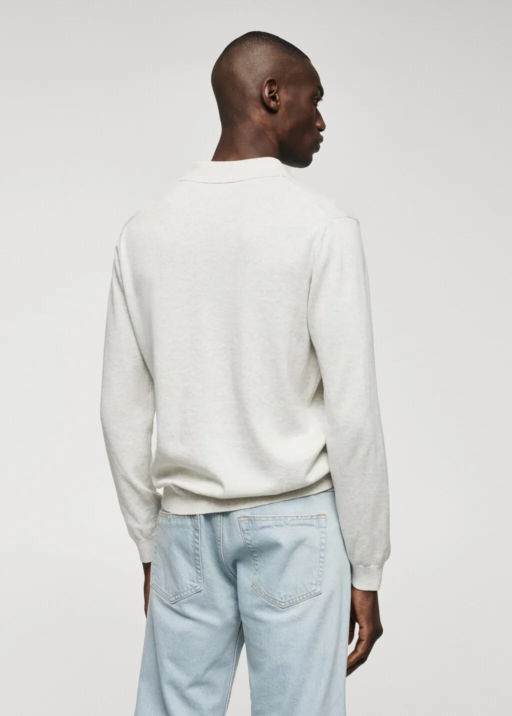 Polo maglia cotone maniche lunghe