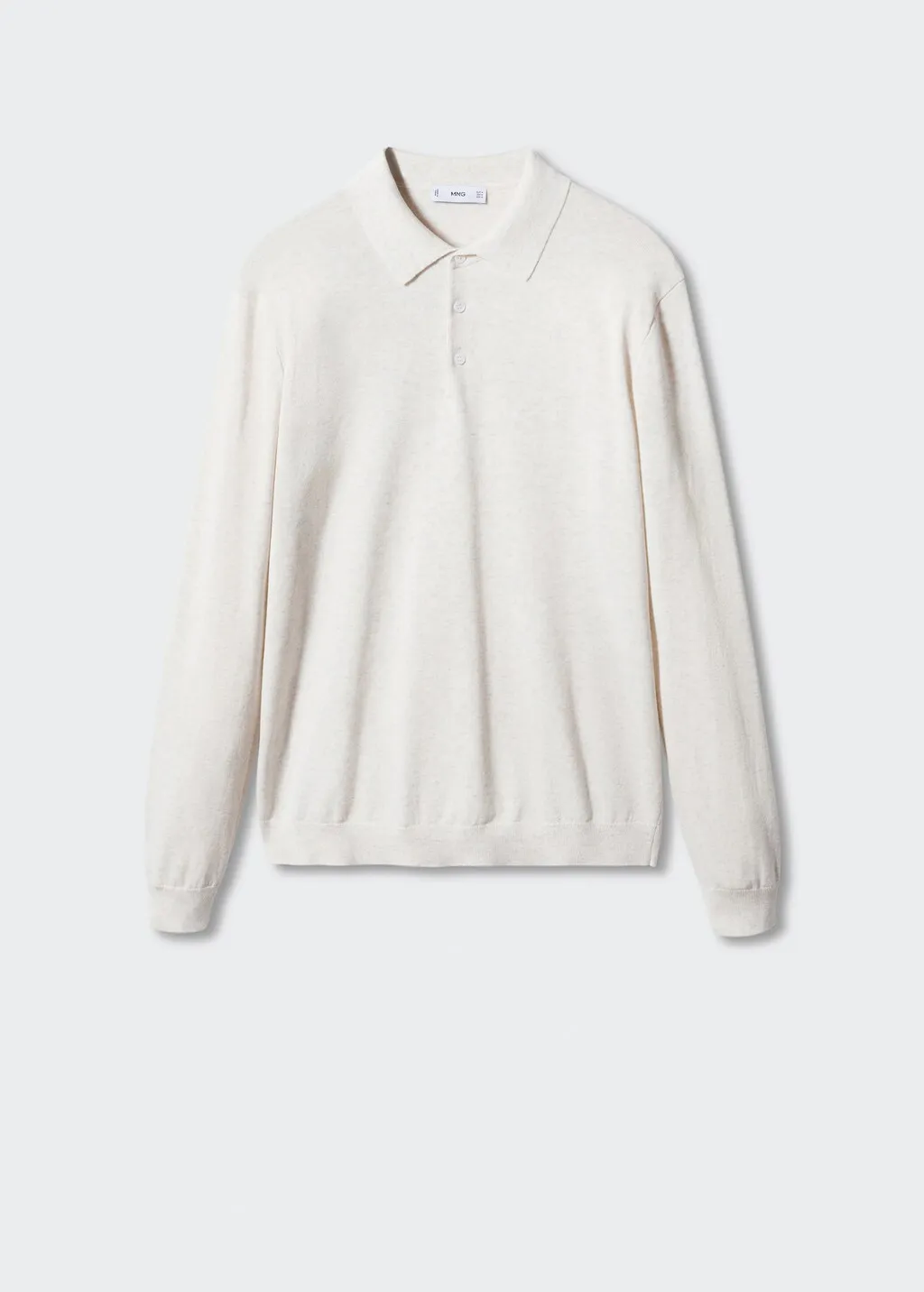 Polo maglia cotone maniche lunghe