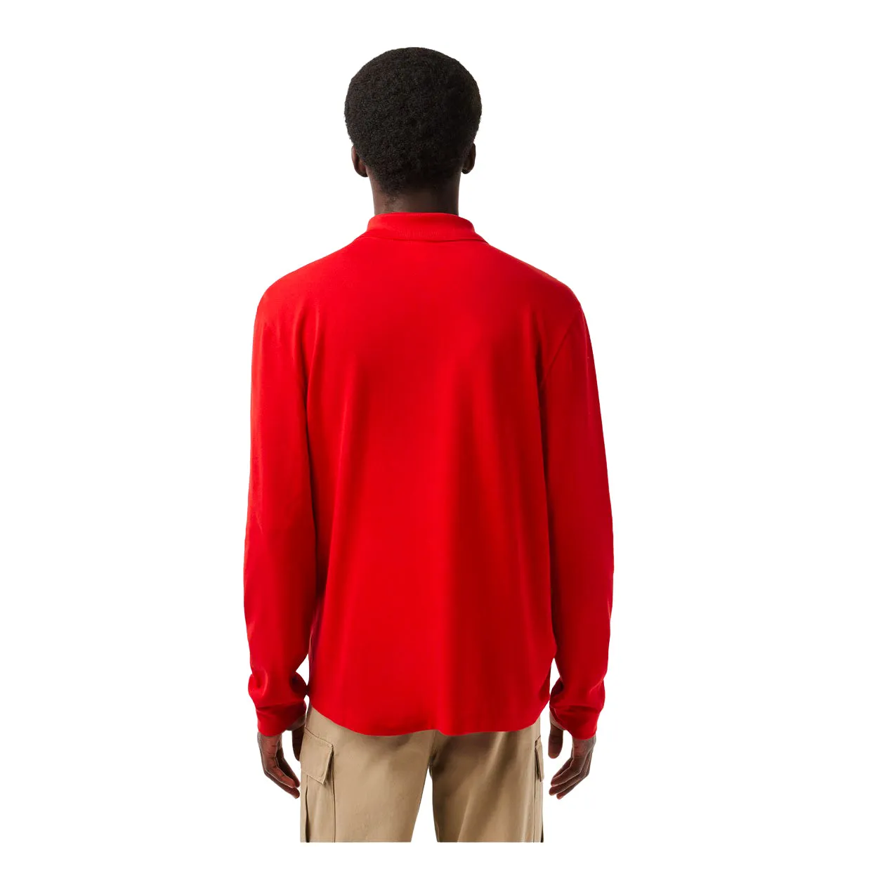 Polo Uomo Lacoste Maniche Lunghe Rosso