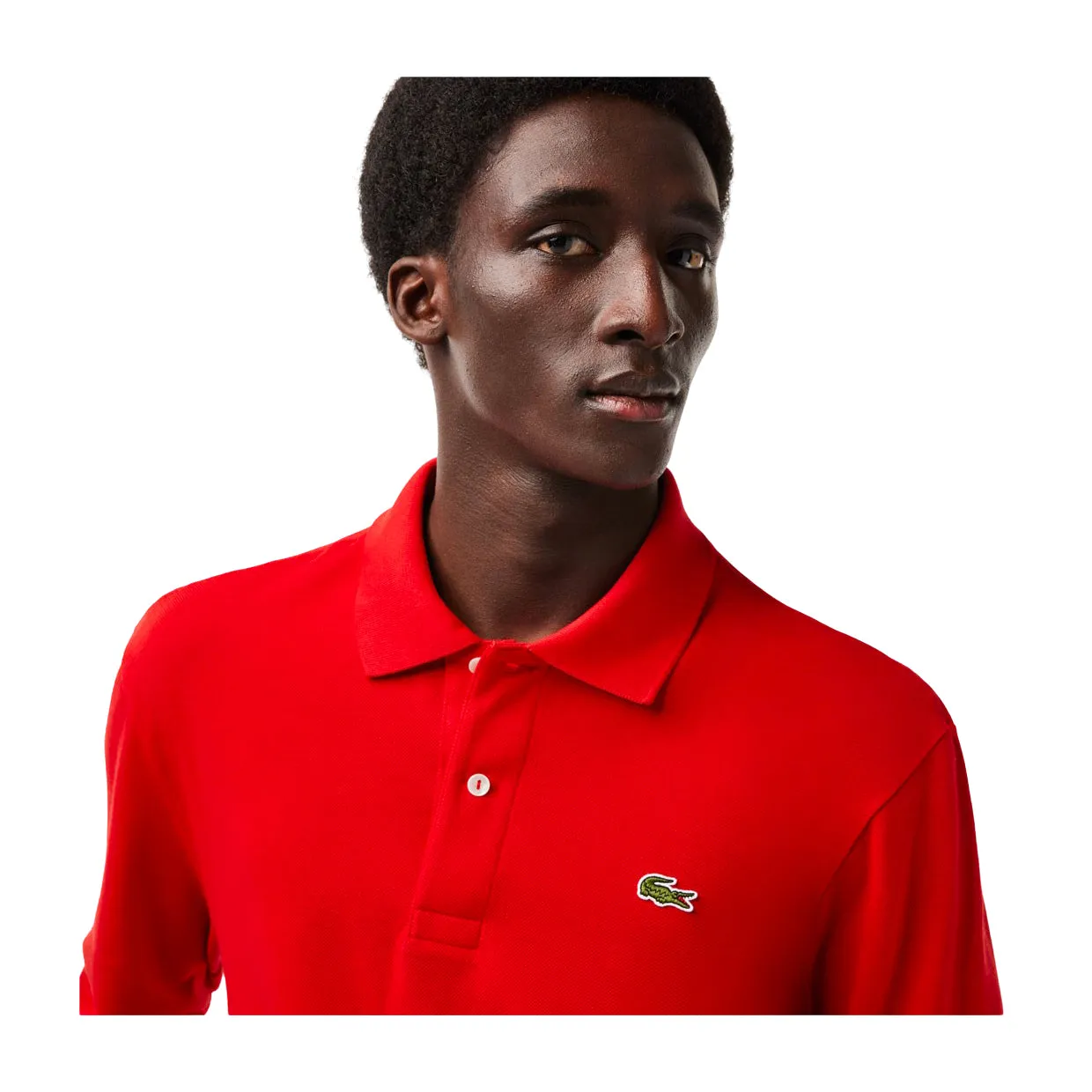 Polo Uomo Lacoste Maniche Lunghe Rosso