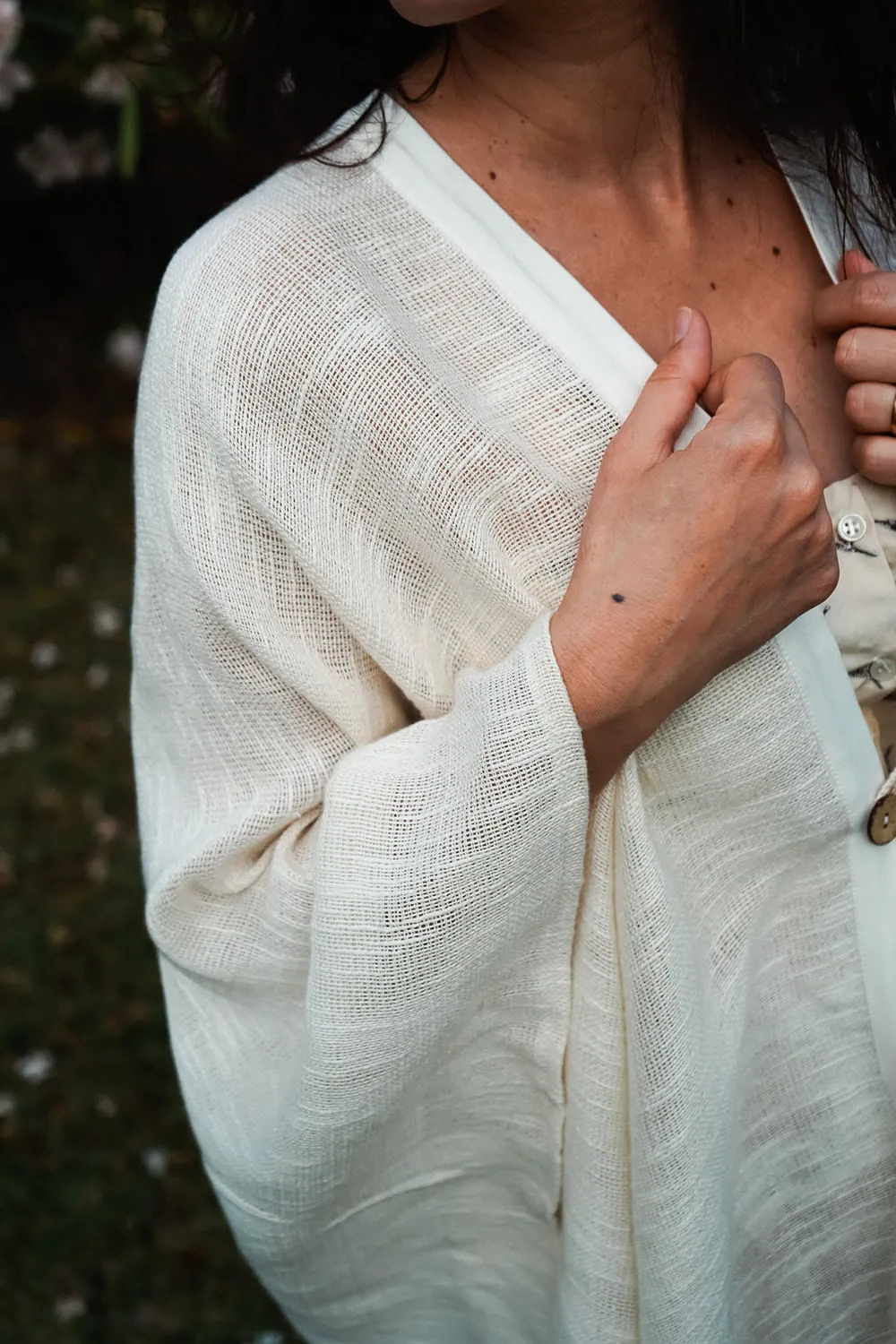 Poncho in lino