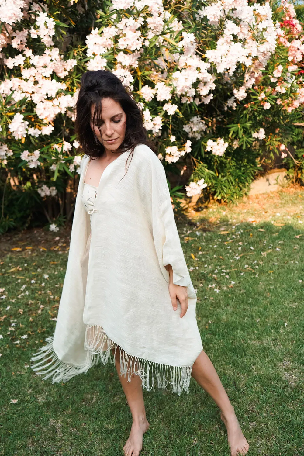 Poncho in lino