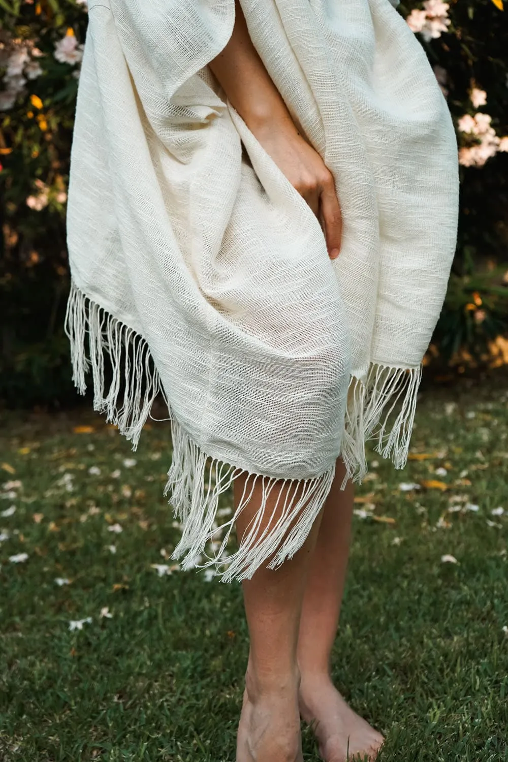 Poncho in lino