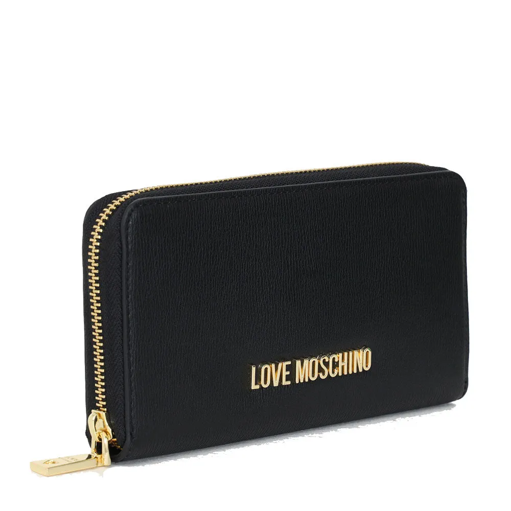 Portafoglio Donna Zip Around LOVE MOSCHINO linea Hollies colore Nero
