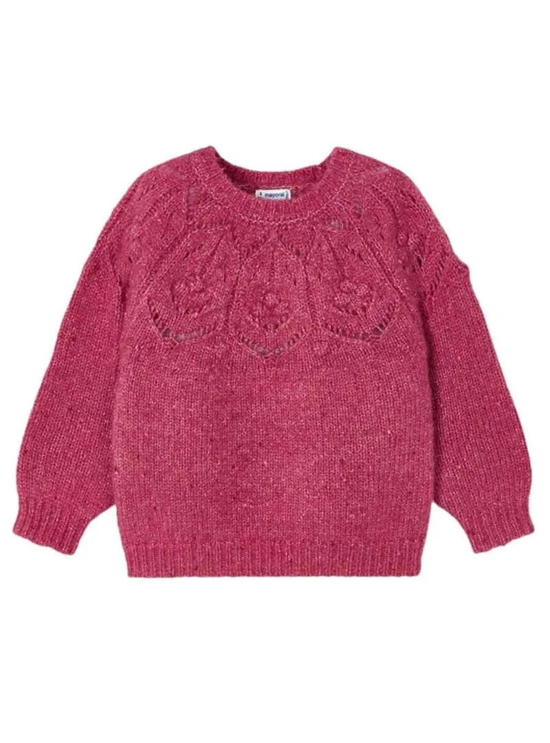 Pullover Mayoral Struttura Rosa per Bambina