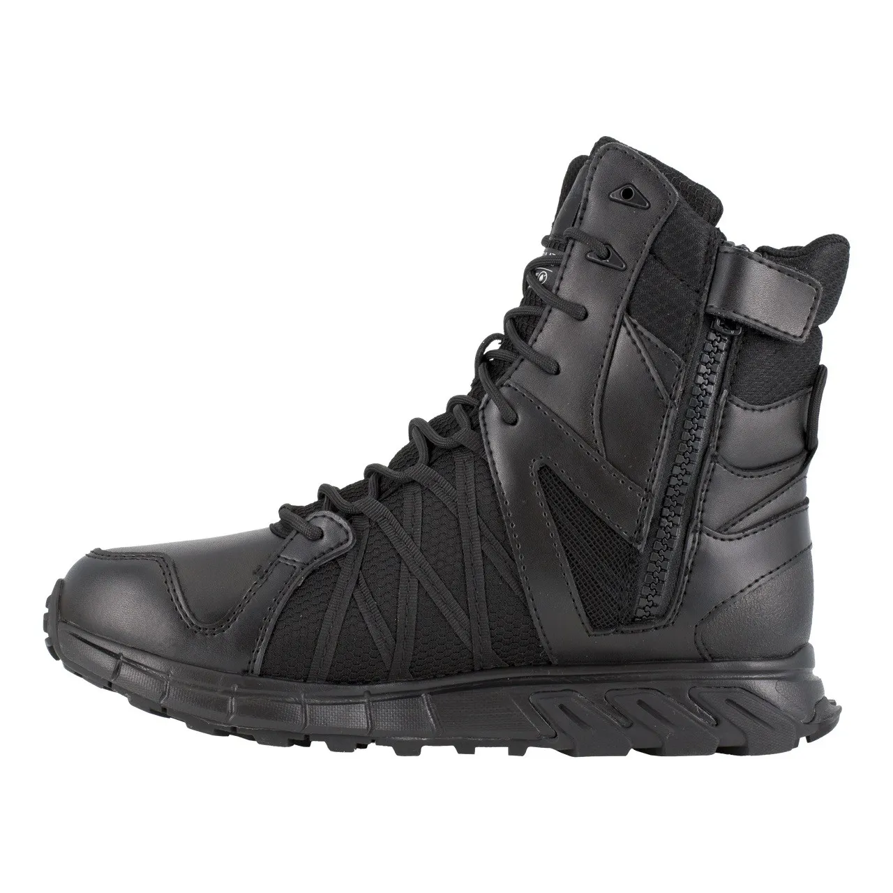 Reebok Trailgrip Tactical 8'', stivale isolante impermeabile da uomo nero con cerniera laterale