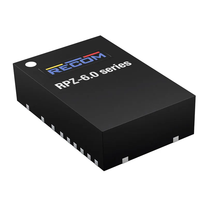Regolatore switching Recom, ingresso 2.27 - 7V cc, uscita 0.6 - 6.65V cc, 6A