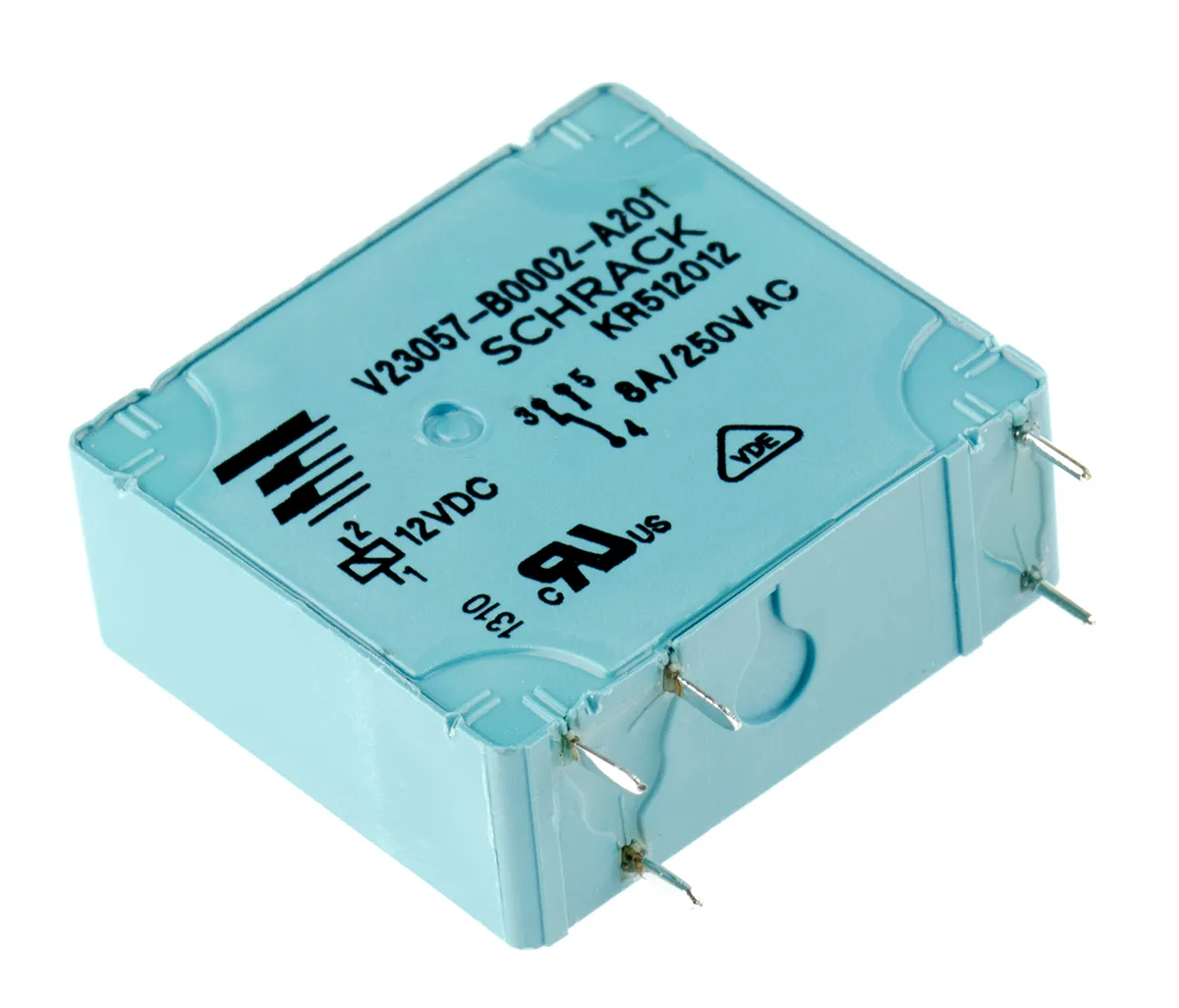 Relè di potenza TE Connectivity serie Card E, SPDT, bobina 12V cc, Montaggio su circuito stampato