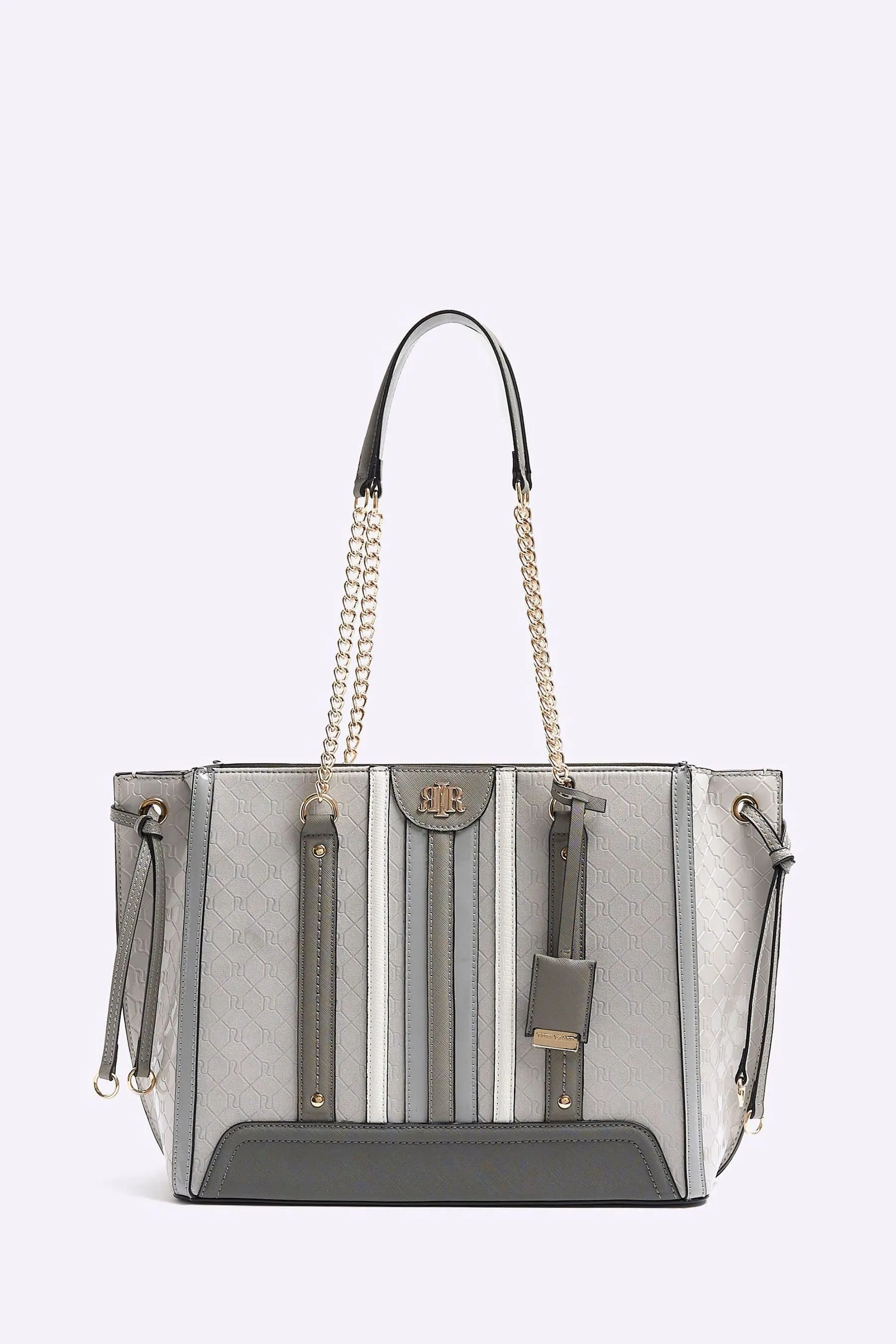 River Island - Borsa shopping con pannelli diplomatici