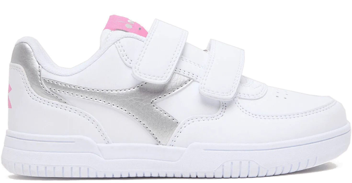 SCARPA DIADORA JUNIOR RAPTOR LOW PS BIANCA/ARGENTO 101.177721 C6103