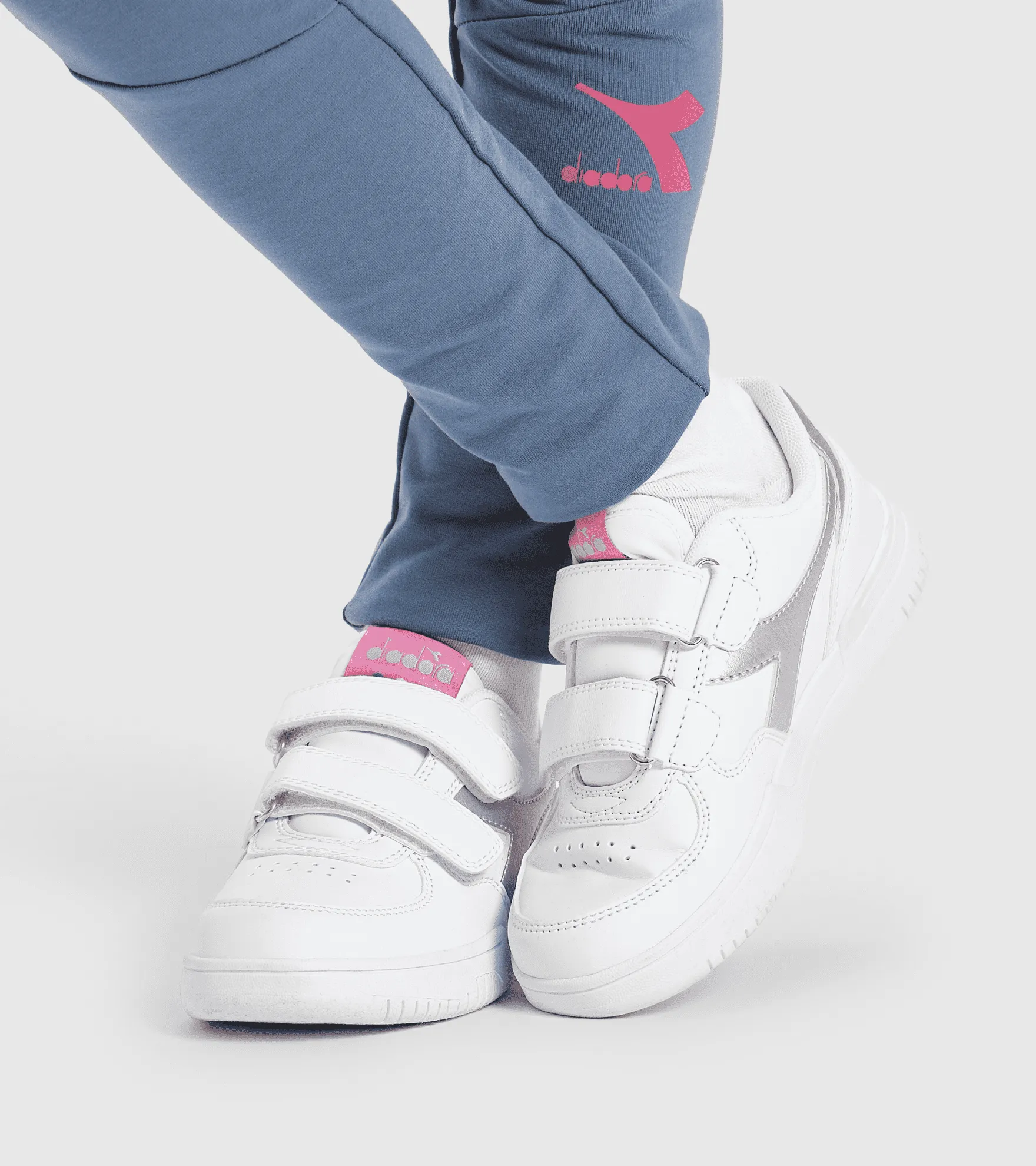 SCARPA DIADORA JUNIOR RAPTOR LOW PS BIANCA/ARGENTO 101.177721 C6103