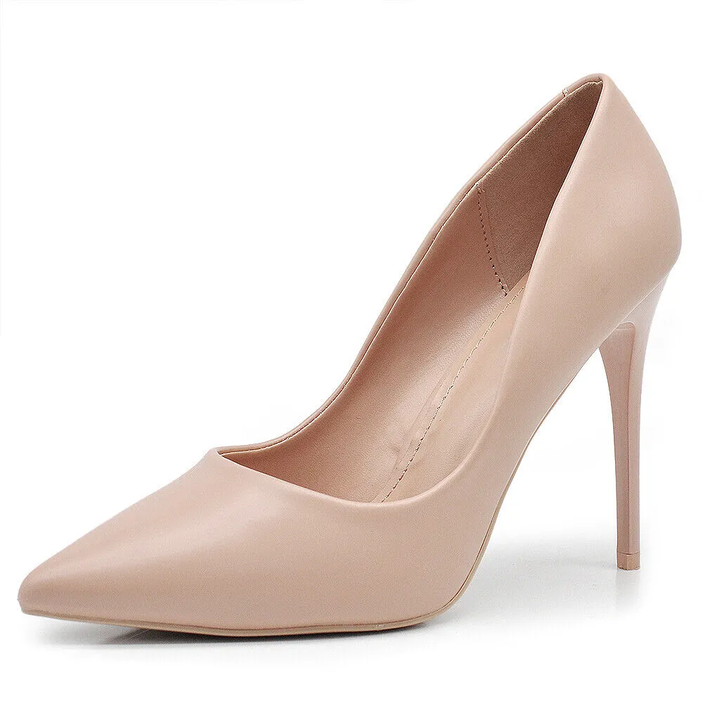 Scarpe Da Donna Décolleté Cerimonia Sposa Tacco Spillo 10.5cm 8378 nero bianco