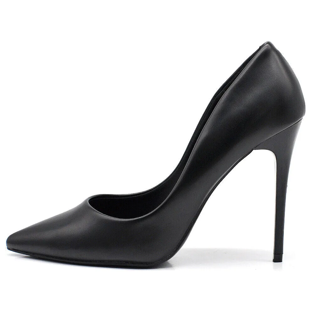 Scarpe Da Donna Décolleté Cerimonia Sposa Tacco Spillo 10.5cm 8378 nero bianco