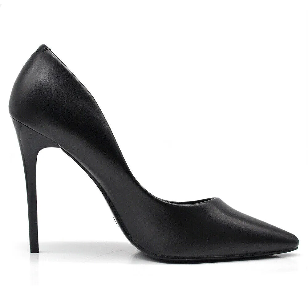 Scarpe Da Donna Décolleté Cerimonia Sposa Tacco Spillo 10.5cm 8378 nero bianco