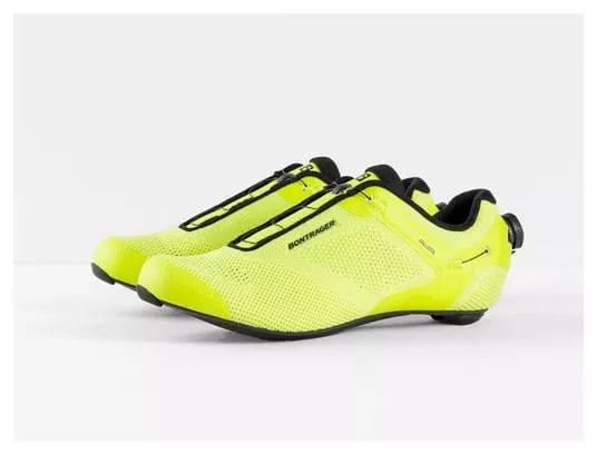 Scarpe da strada radioattive gialle Bontrager Ballista in maglia