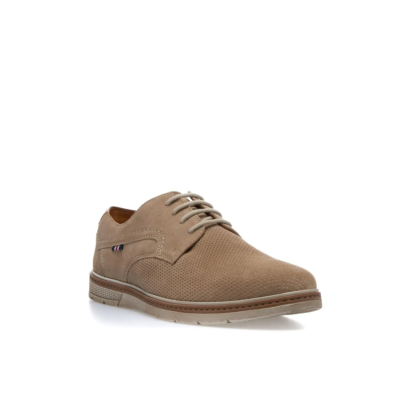 Scarpe marroni allacciate in pelle