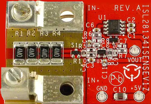 Scheda di valutazione Sensore di corrente Bidirectional, Low-Side, Precision Current Sense Op Amp ISL28130
