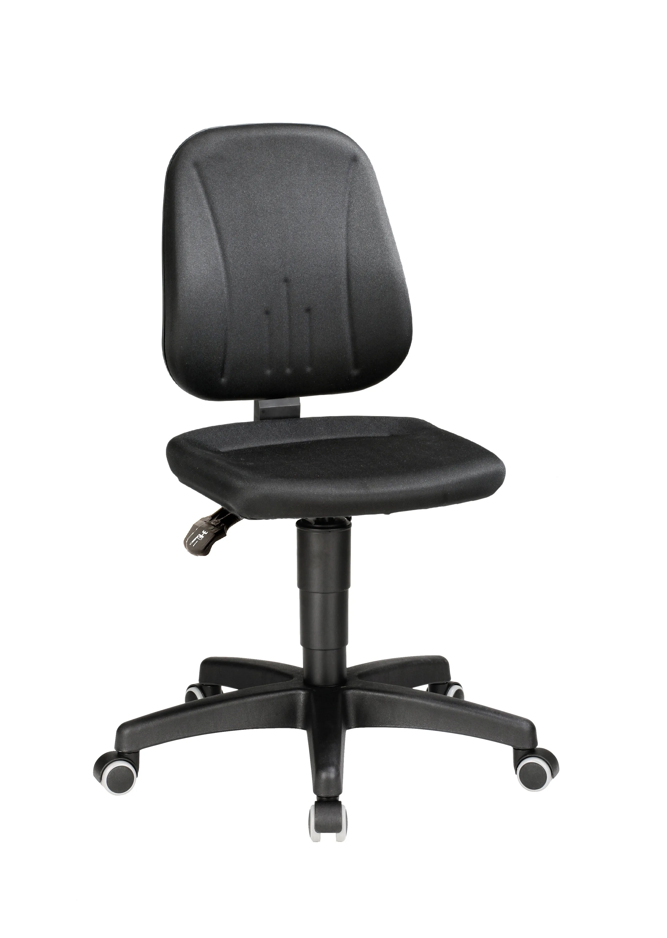 Sedia da scrivania Treston, in Tessuto di colore Nero altezza regolabile con ruote