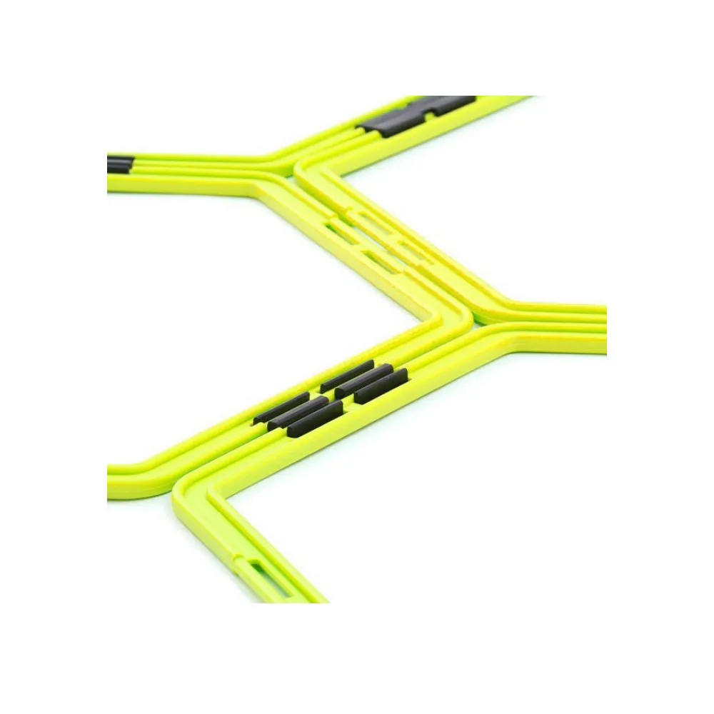 SET ESAGONI 10 PEZZI GIALLO FLUO ZEUS SPORT
