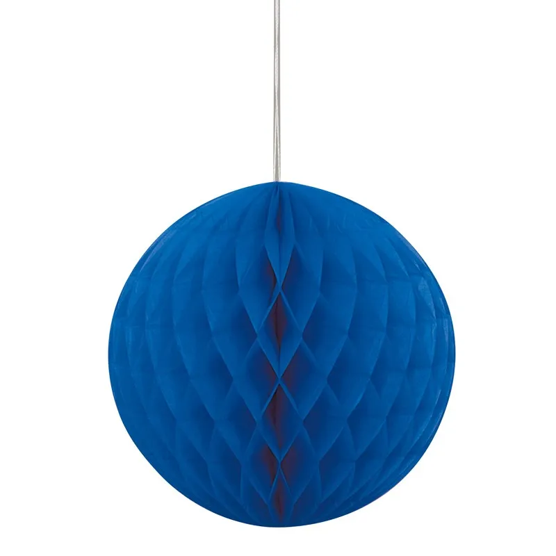 Sfera a nido d'ape blu oceano 20 cm